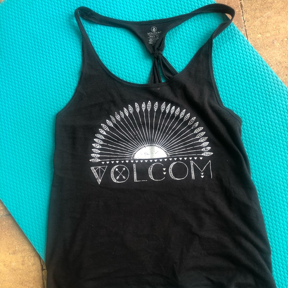 Black Volcom  twisted back tank top